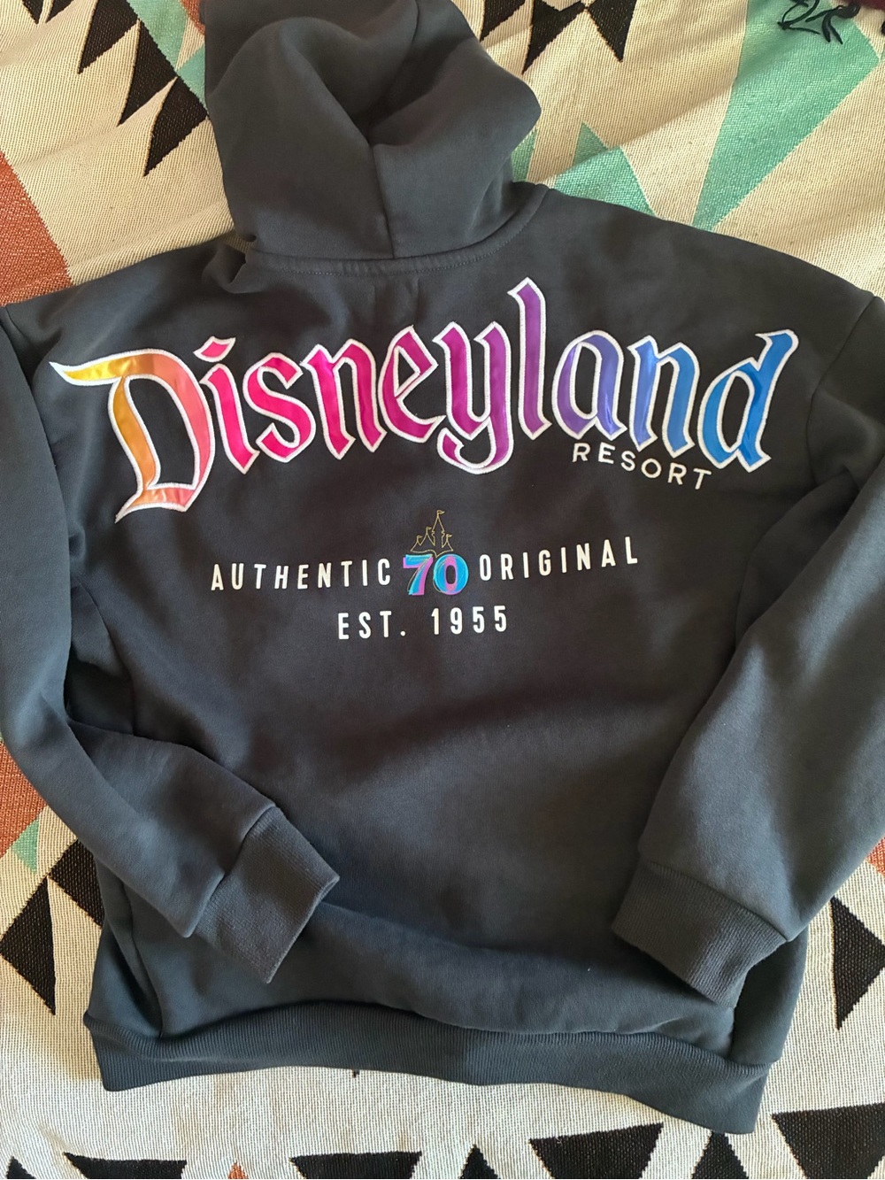 Disney Parks Disneyland 70th Anniversary Celebration Zip Up Hoodie, like new S